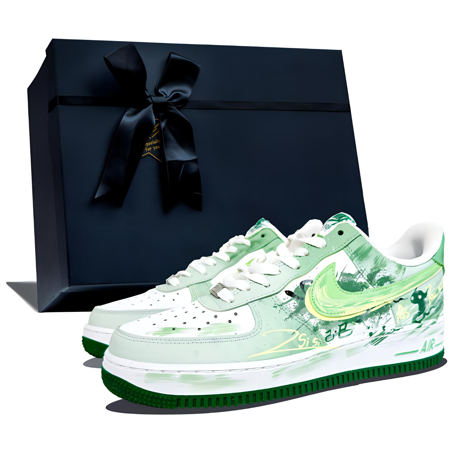

Nike Кроссовки Air Force 1 с низким верхом, амортизирующие, противоскользящие, износостойкие, для скейтбординга, мужские, бирюзовые
