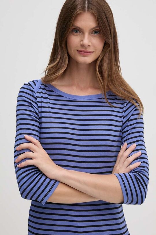 

Хлопковая рубашка с длинным рукавом United Colors of Benetton, синий