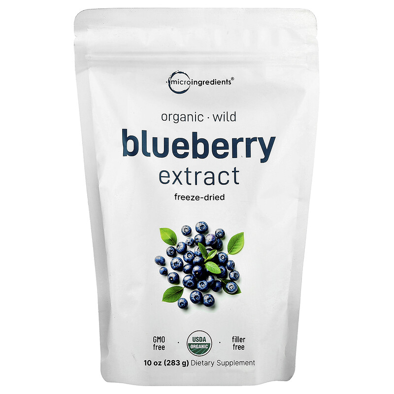 

Micro Ingredients, Органический, лиофилизированный экстракт голубики, 283 г (10 унций)