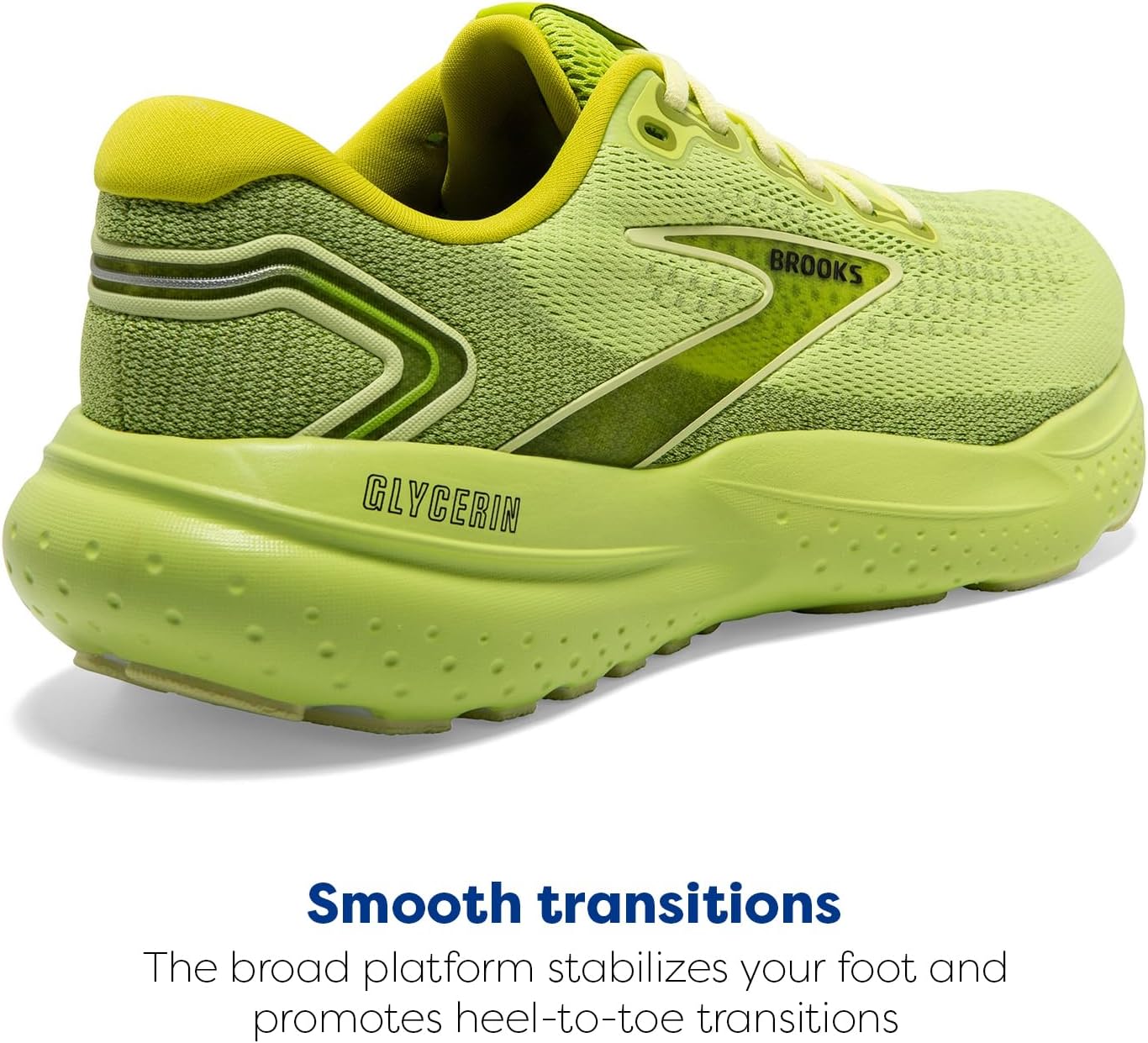 Мужские кроссовки Brooks Glycerin 21 Neutral для бега, бледно-желтый лайм — фото 3