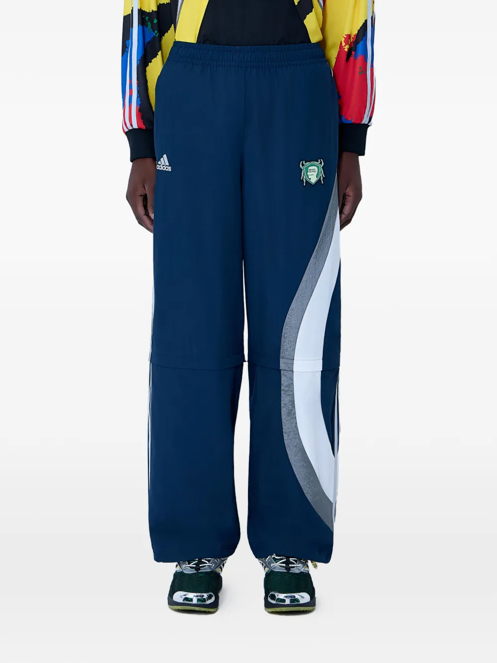 

Спортивные штаны с логотипом и эластичным поясом X Brain Dead Adidas, синий