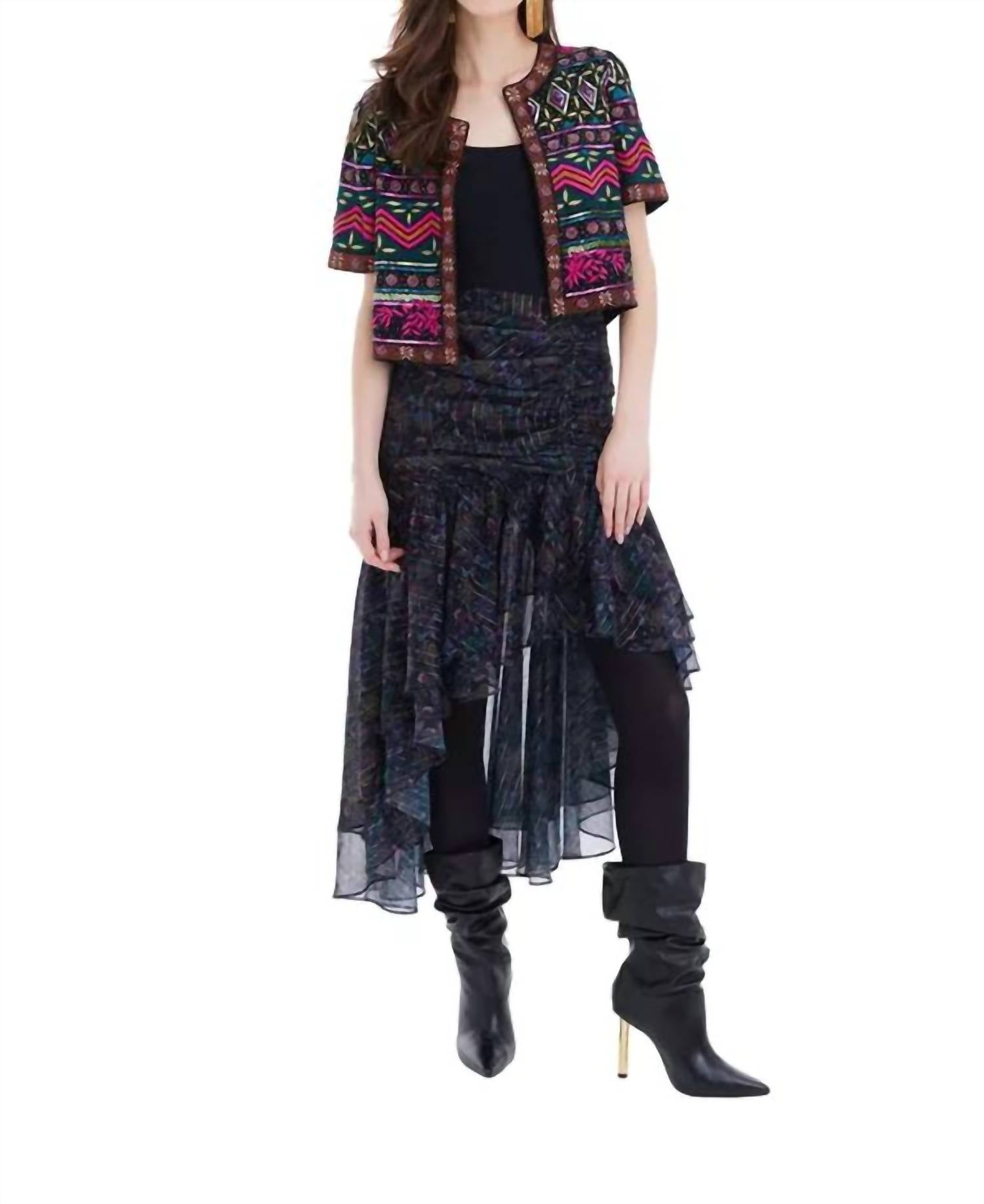 

Ори Бисерная куртка в черном цвете ALLISON NEW YORK