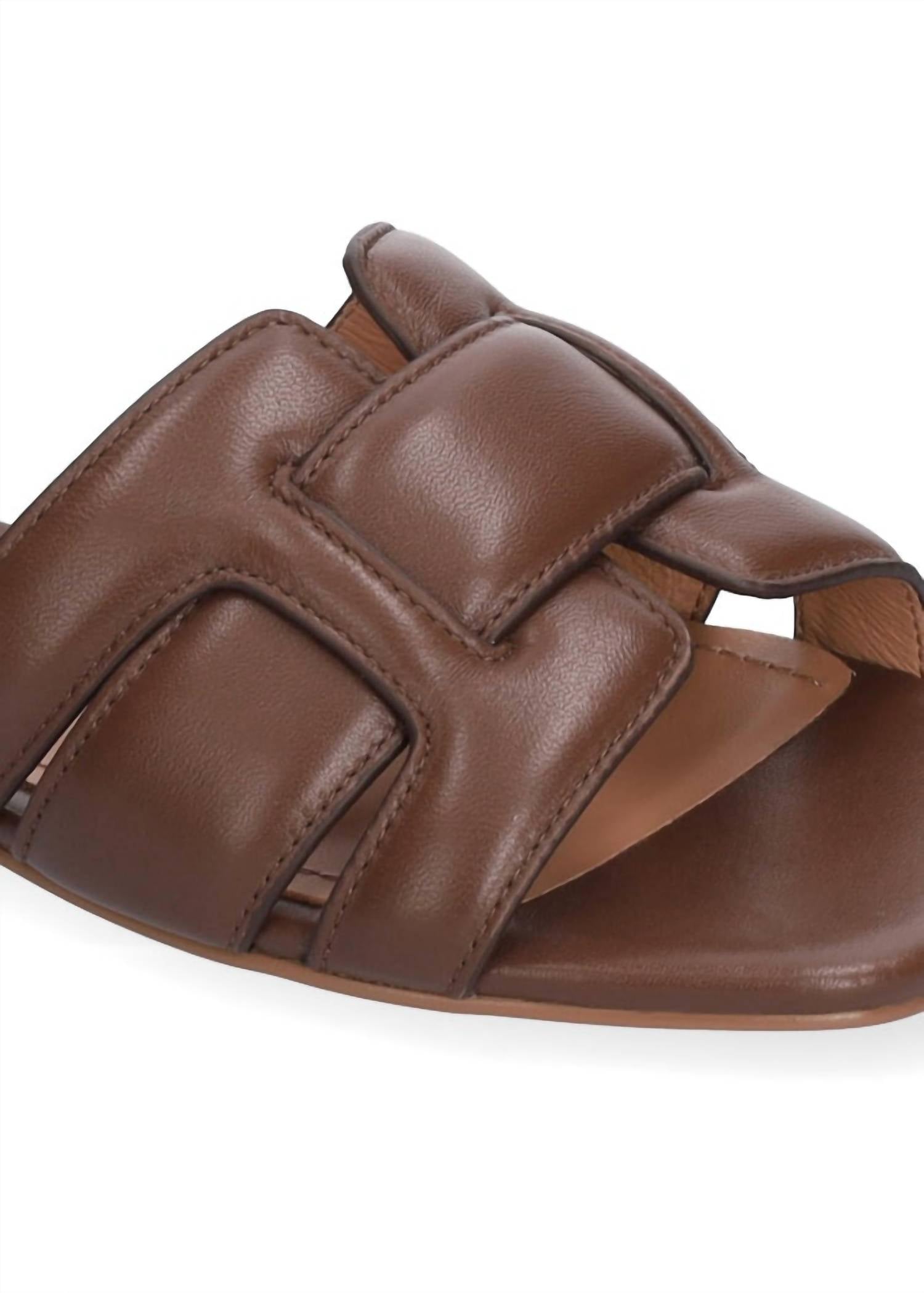 Женские балетки Holly Flat Kid из кожи в цвете маррон Bibi Lou, Marron — фото 3