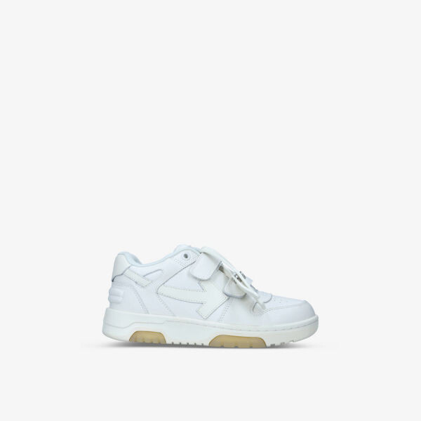 

Кожаные низкие кеды Out of Office с вышитым логотипом, 4–8 лет Off-White, белый