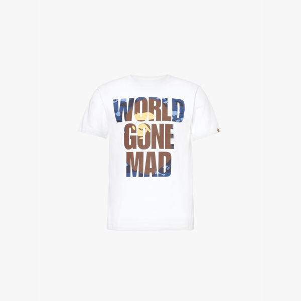 

Футболка Wgm с круглым вырезом, стандартного кроя, из хлопкового джерси A Bathing Ape, белый