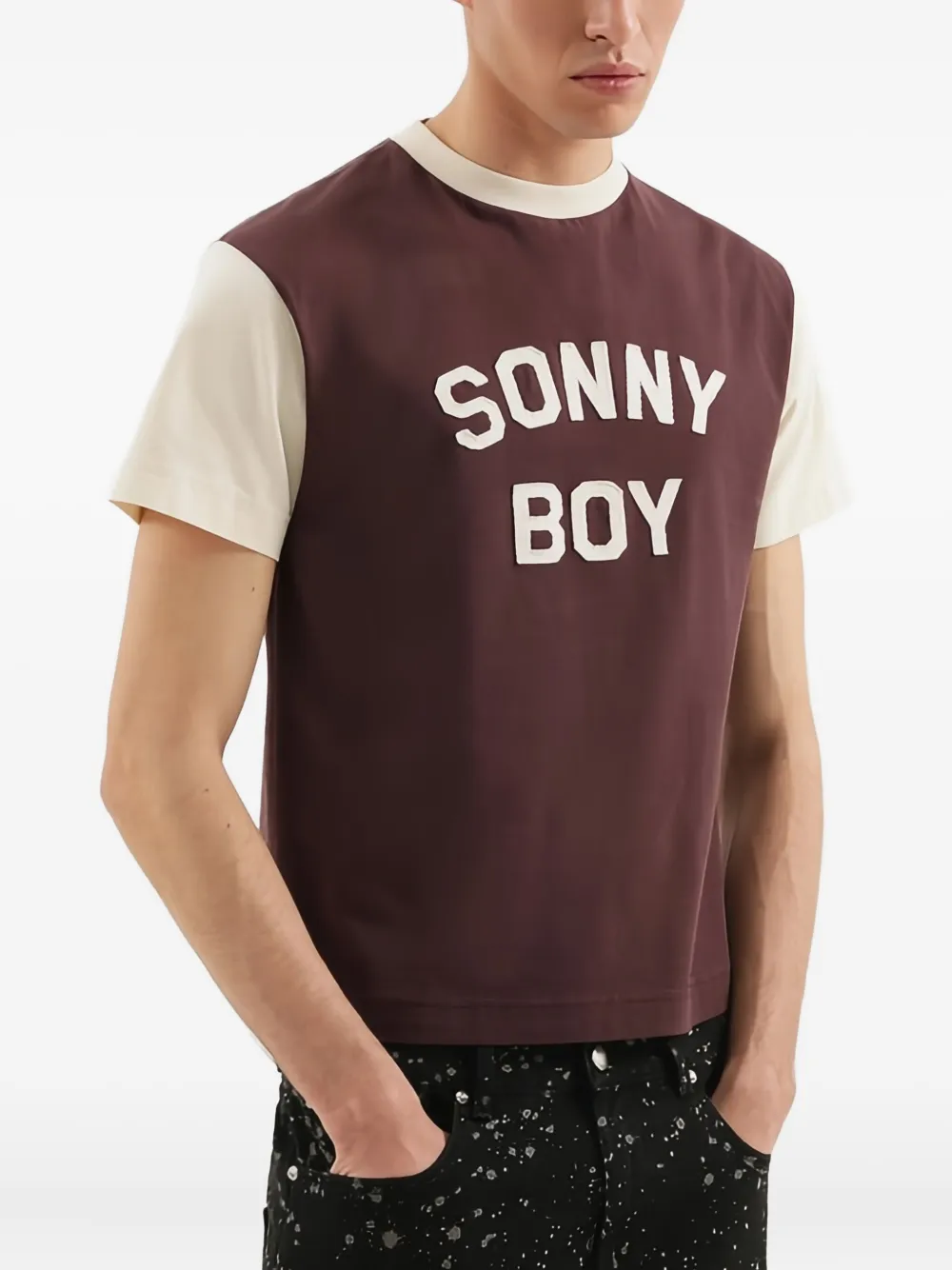 

Футболка с круглым вырезом и короткими рукавами 1989 Studio, коричневый