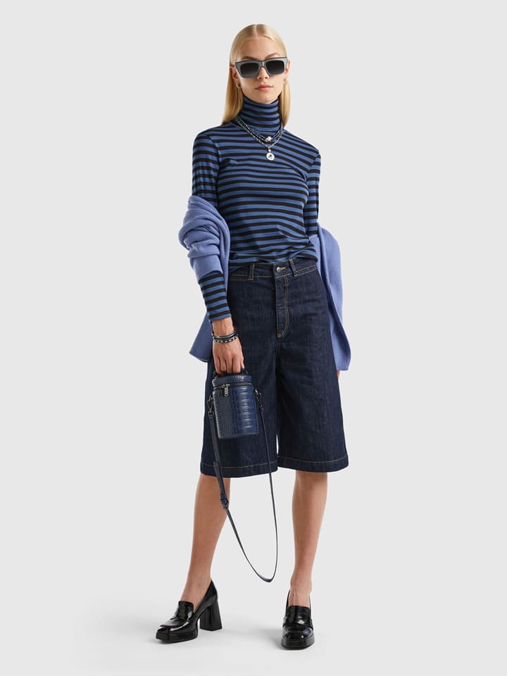 

Пуловер Benetton, цвет blau/schwarz