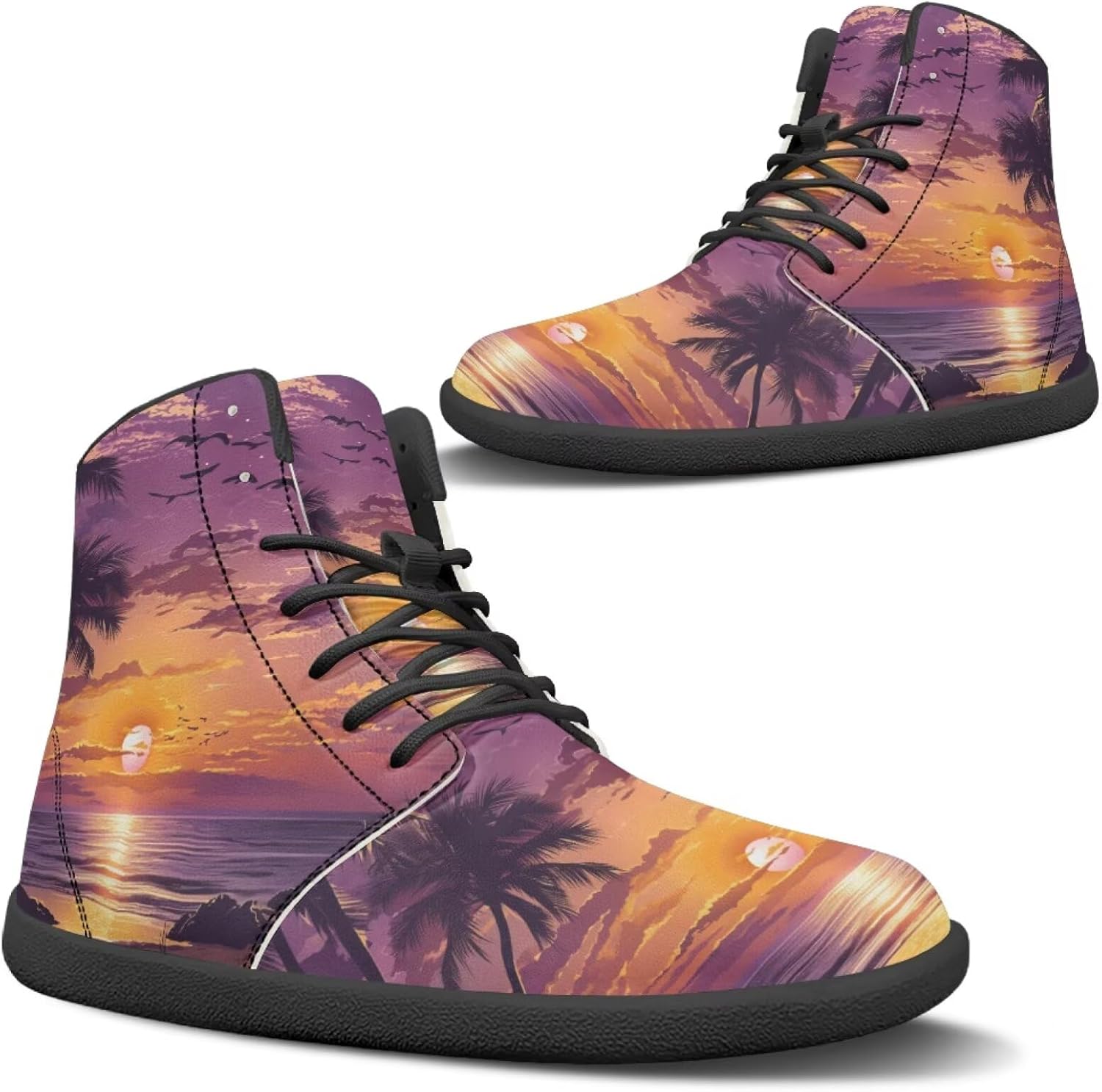 

Кроссовки Binienty унисекс для ходьбы, Sunset Coconut Tree