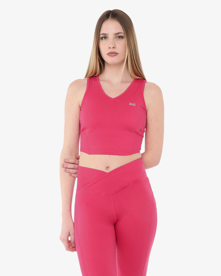 

JAKED Женская майка для фитнеса из синтетического материала малинового цвета