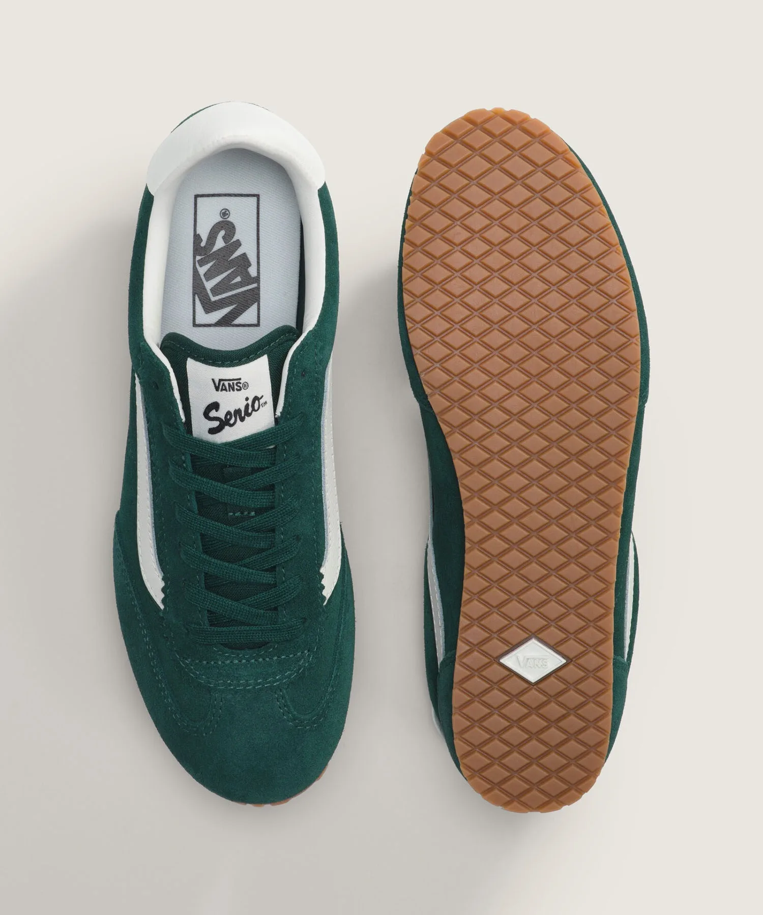 Унисекс кеды из натуральной кожи Super Lowpro VANS изумрудные — фото 3