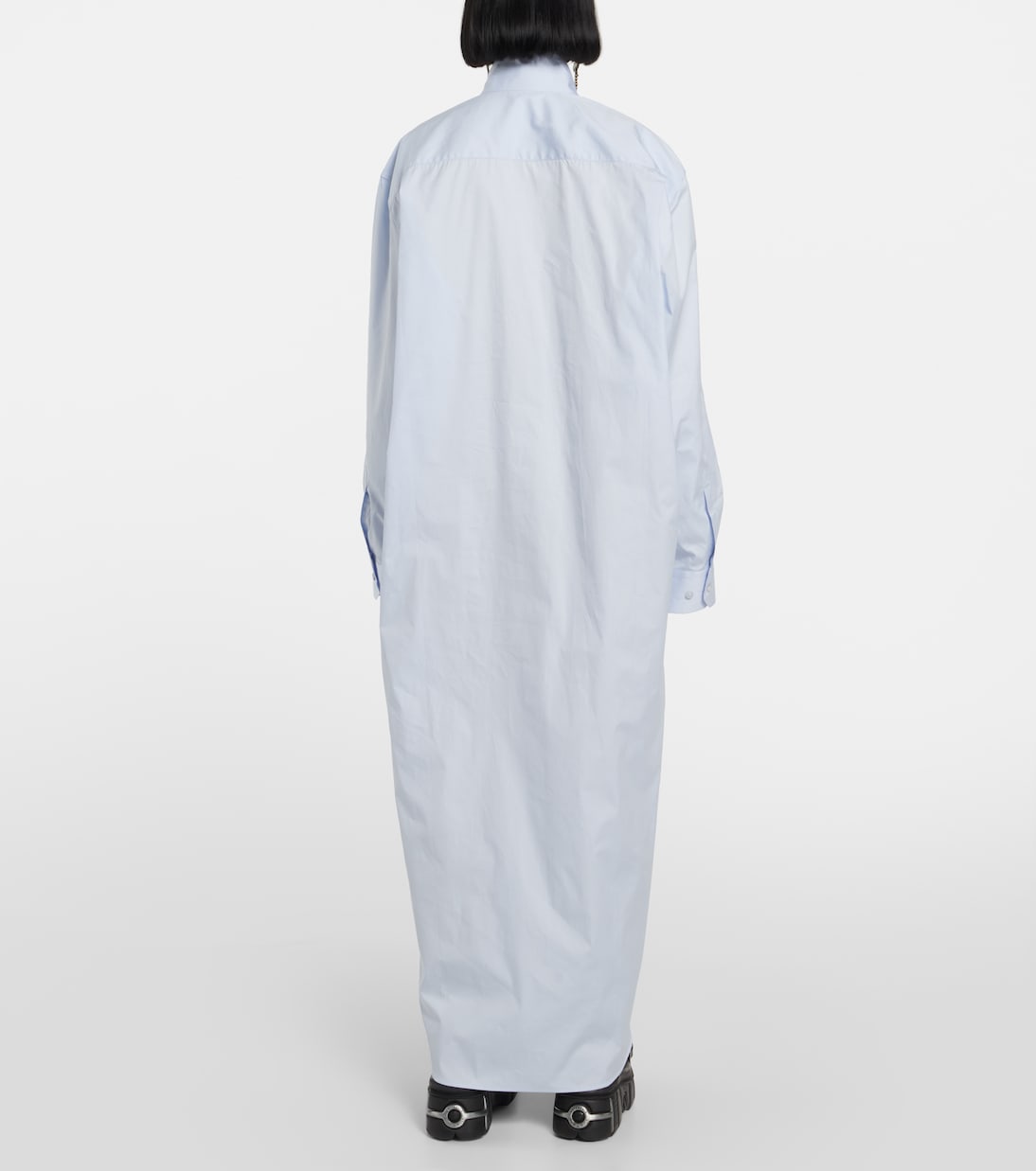 Платье-рубашка из деконструированного хлопка Vetements, Baby Blue — фото 3