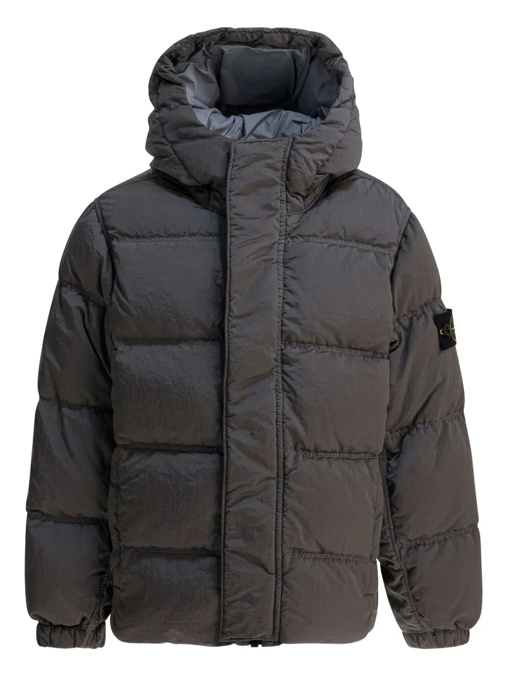 

Пуховик с капюшоном Stone Island Junior, черный