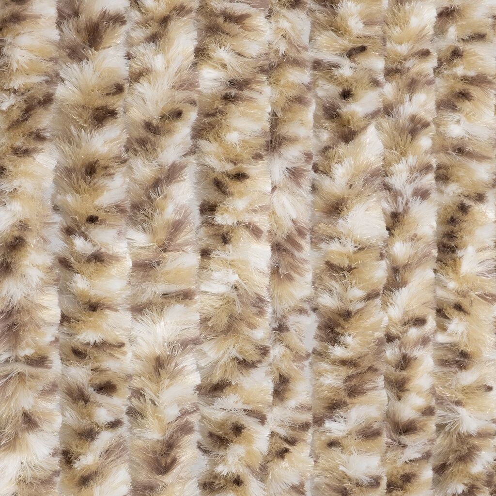 

Флисовая занавеска Moritz из синели 100 x 230 см, коричнево-серая пестрая дверная занавеска для защиты от мух, защита от насекомых для кемпинговых караванов, коричневый