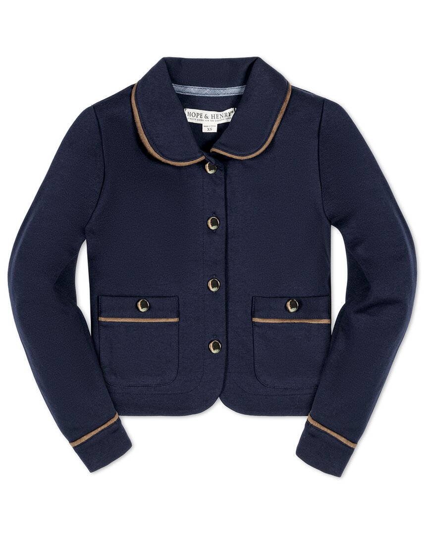 

Куртка Hope & Henry с двойным стеганым воротником Hope & Henry, синий