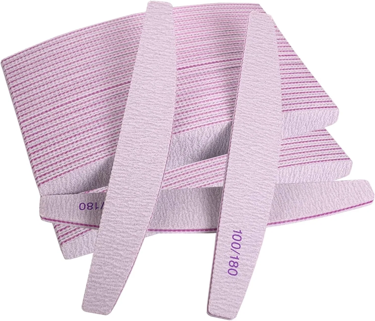 Двусторонние пилочки для ногтей 100/180 грит, 50 шт. Ahatopia