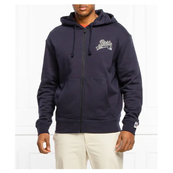 

Толстовка свободного кроя Boss x Russell Athletic Sanyo_ra Boss, синий