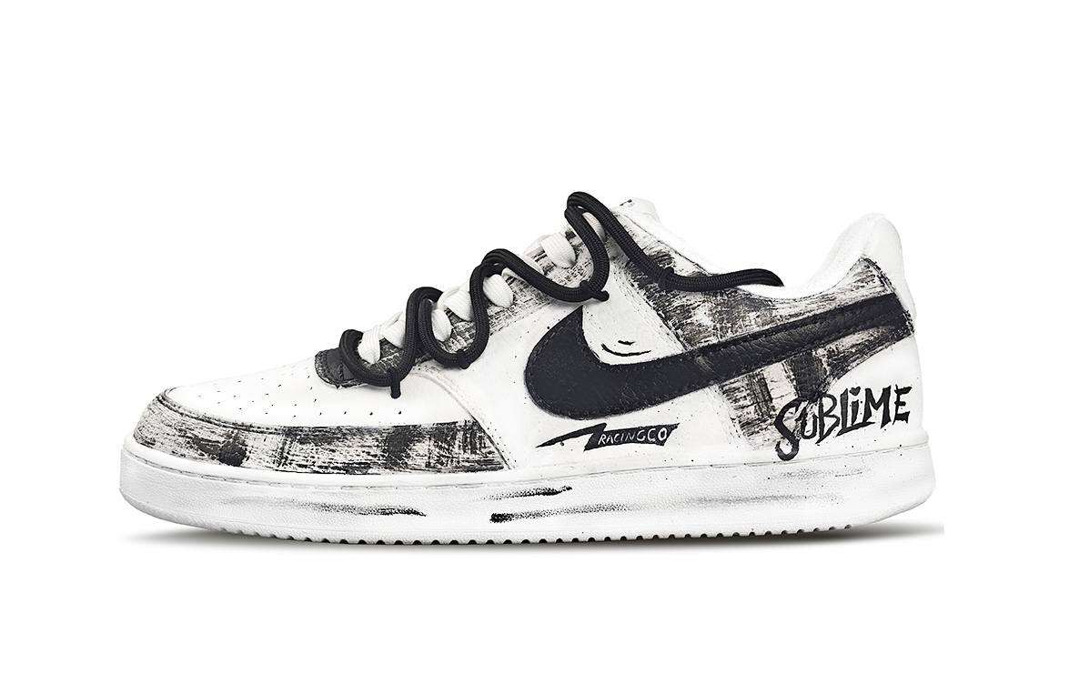 

Nike Кроссовки Court Vision Wild Graffiti Low top Skateboard Shoes Men's Black White