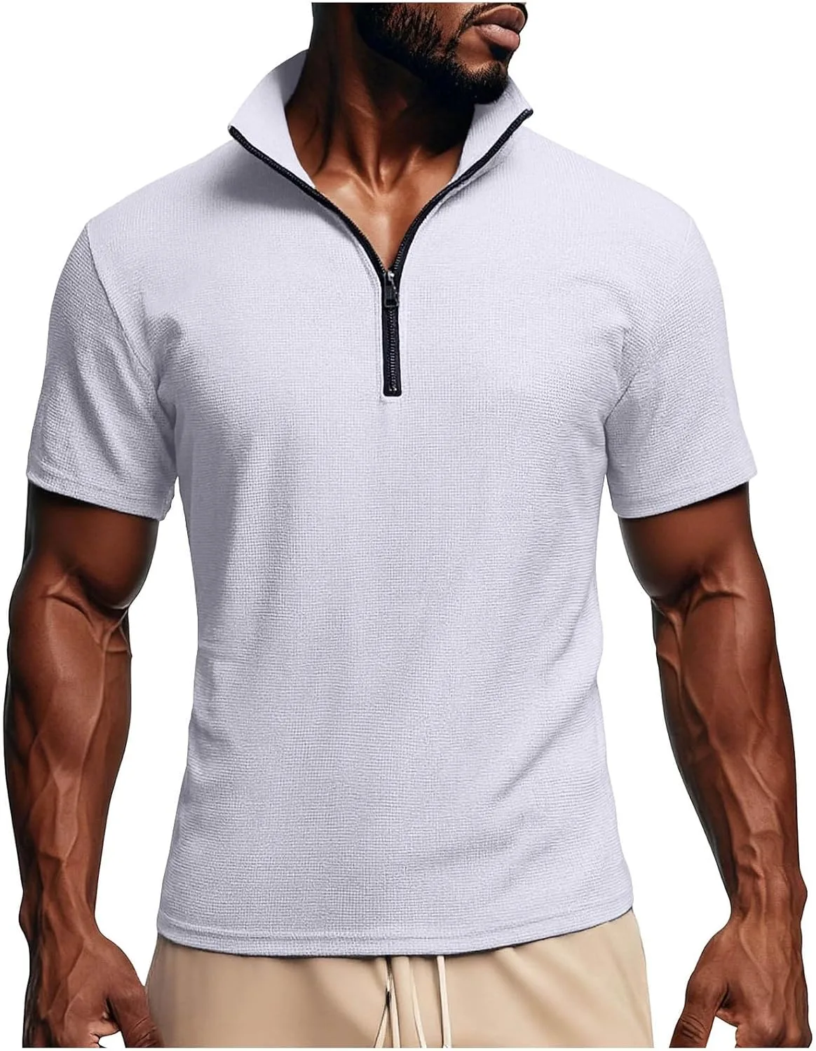 

2026 мужская водолазка с молнией на четверть Slim Fit Lmdudan