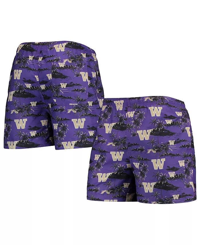 

Мужские плавки-шорты Washington Huskies Island Palm фиолетового цвета FOCO