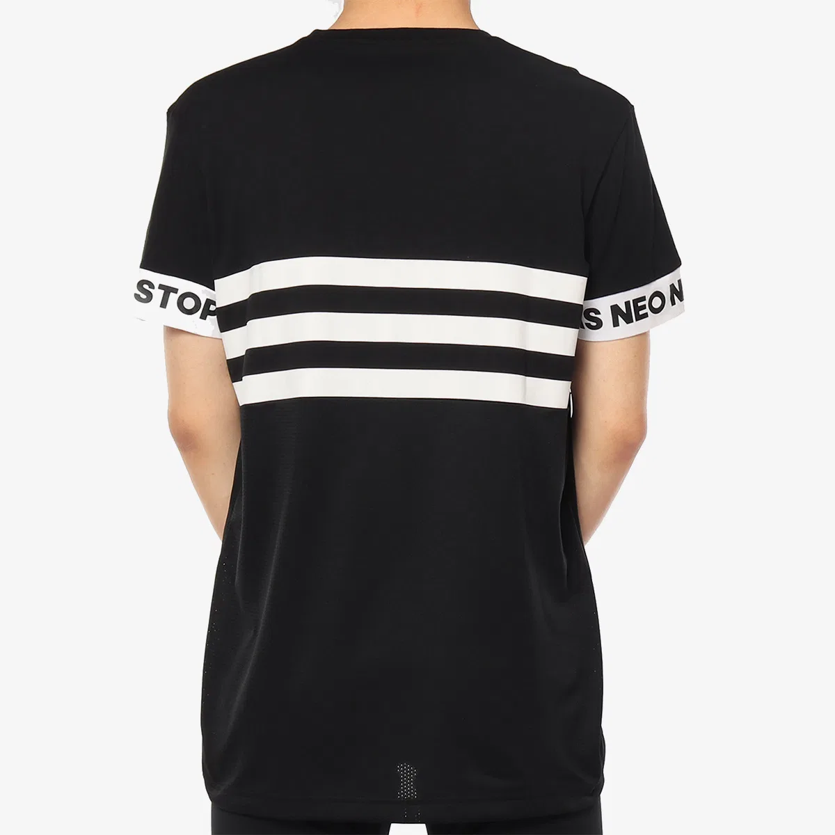 Футболка хлопковая Adidas Neo черная — фото 3