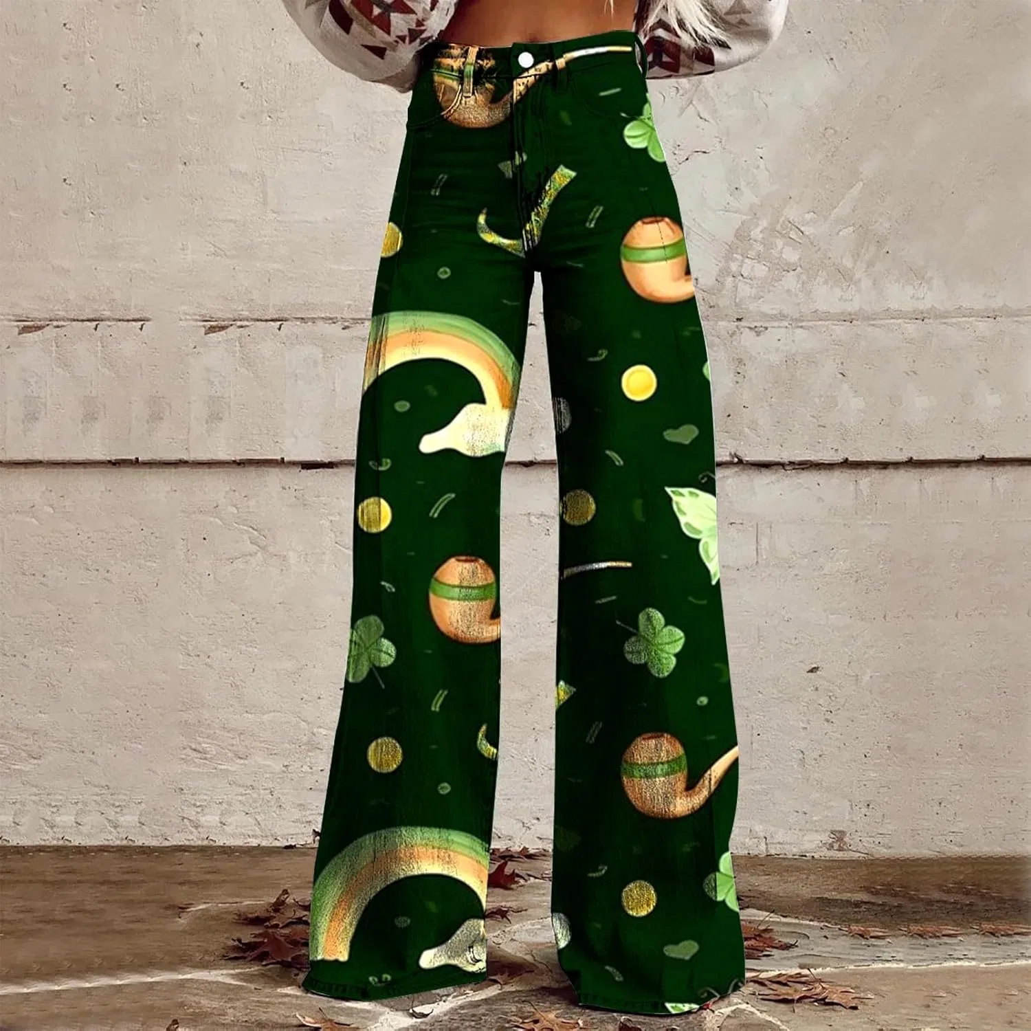 Джинсы свободные с принтом, Vintage, Camouflage — фото 2