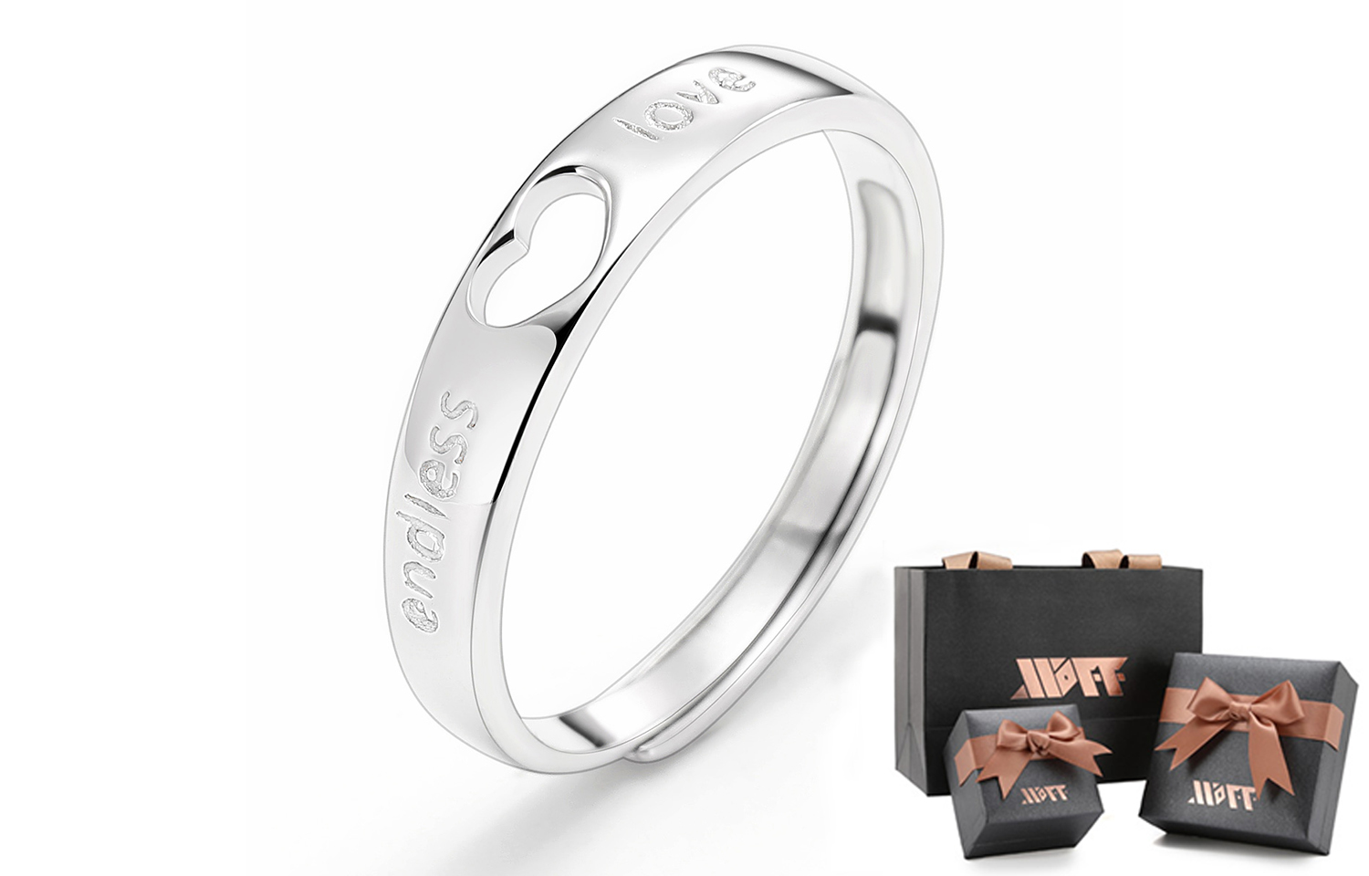 

XXOFF Кольцо из стерлингового серебра 925 пробы Unisex Silver White