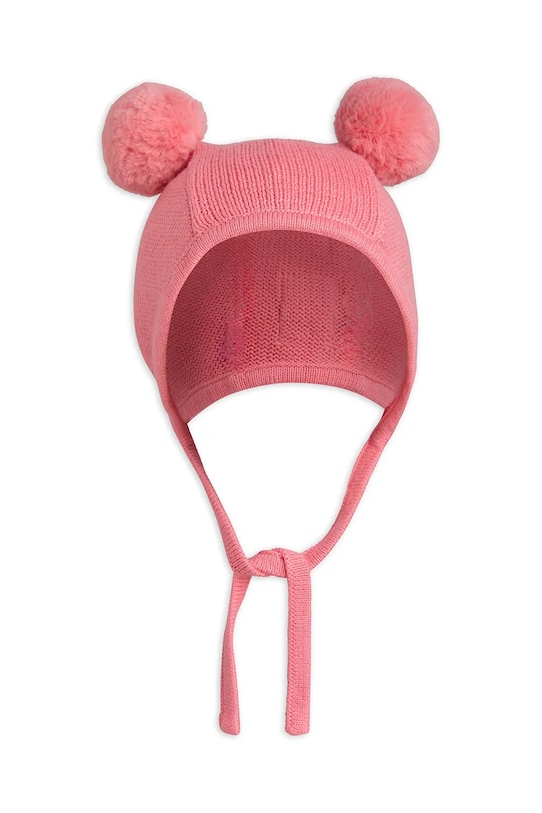

Детская хлопковая шапочка Fine knit Mini Rodini, розовый