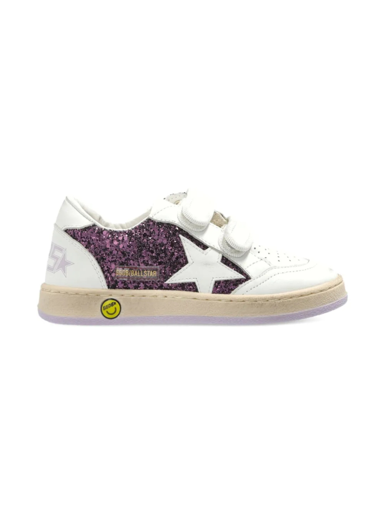 Кроссовки Golden Goose Kids Ball Star с блестками, белый — фото 2