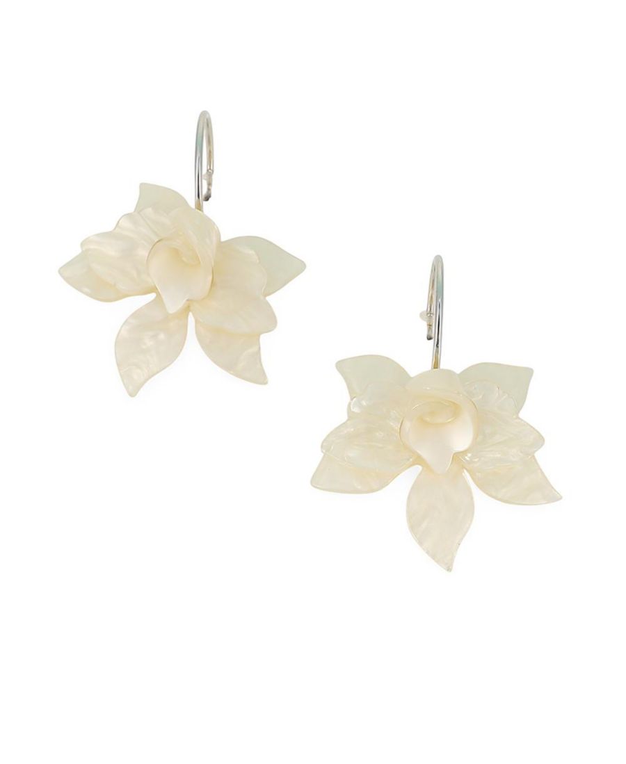 

Женские серьги-кольца The La-Flora - слоновая кость и серебристый металлик SOHI, White