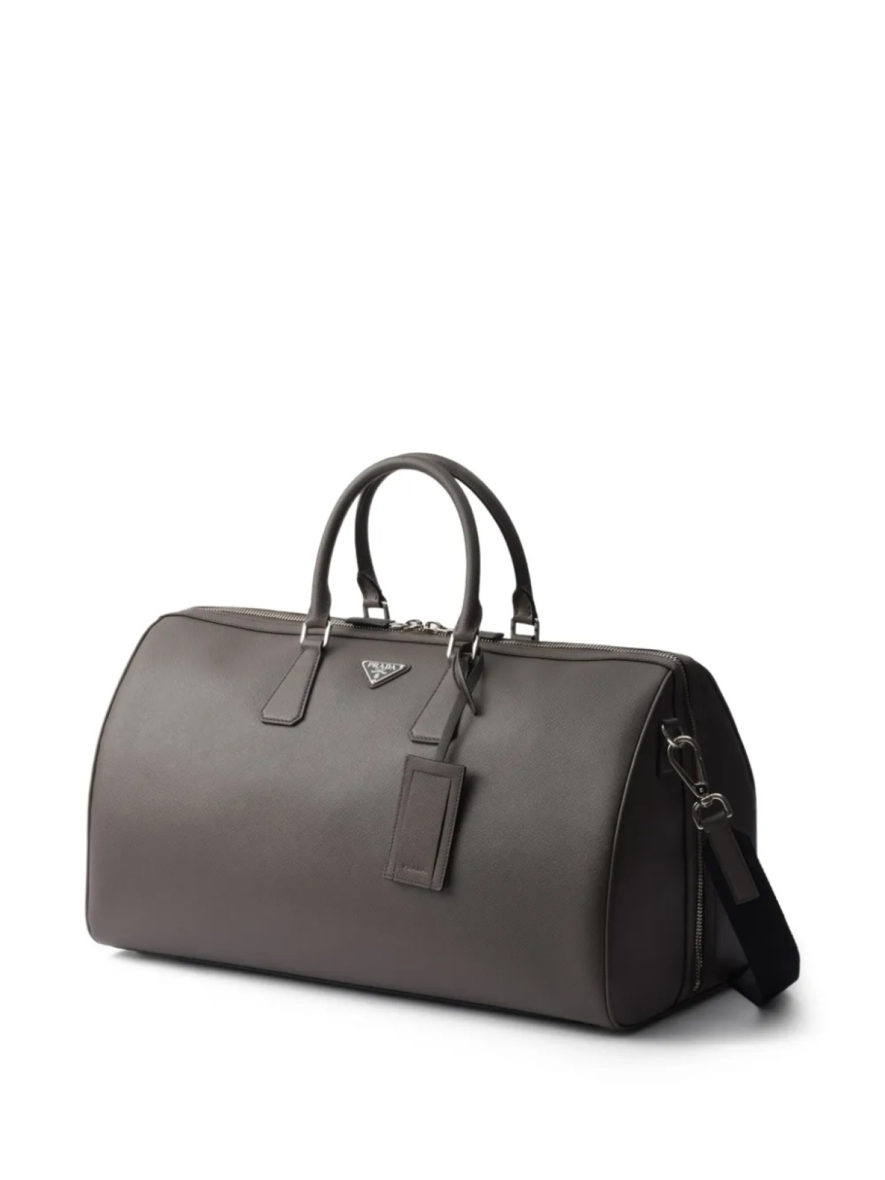 Prada дорожная сумка из сафьяновой кожи, серый — фото 3