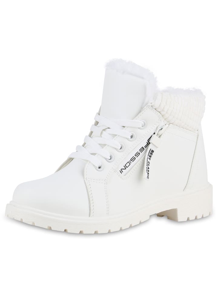 Ботильоны VAN HILL Worker Boots Samantha, белый