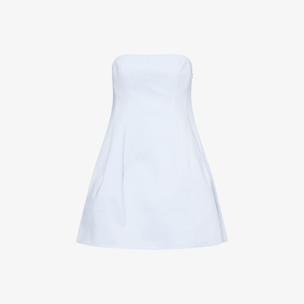 

Арта бюстье мини-платье без бретелей из хлопковой смеси Simkhai, цвет periwinkle sky