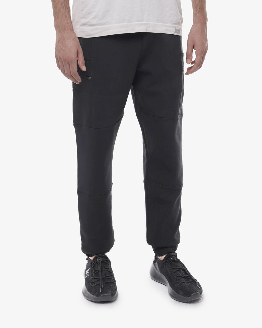 

JAKED Черные синтетические спортивные брюки для мужчин