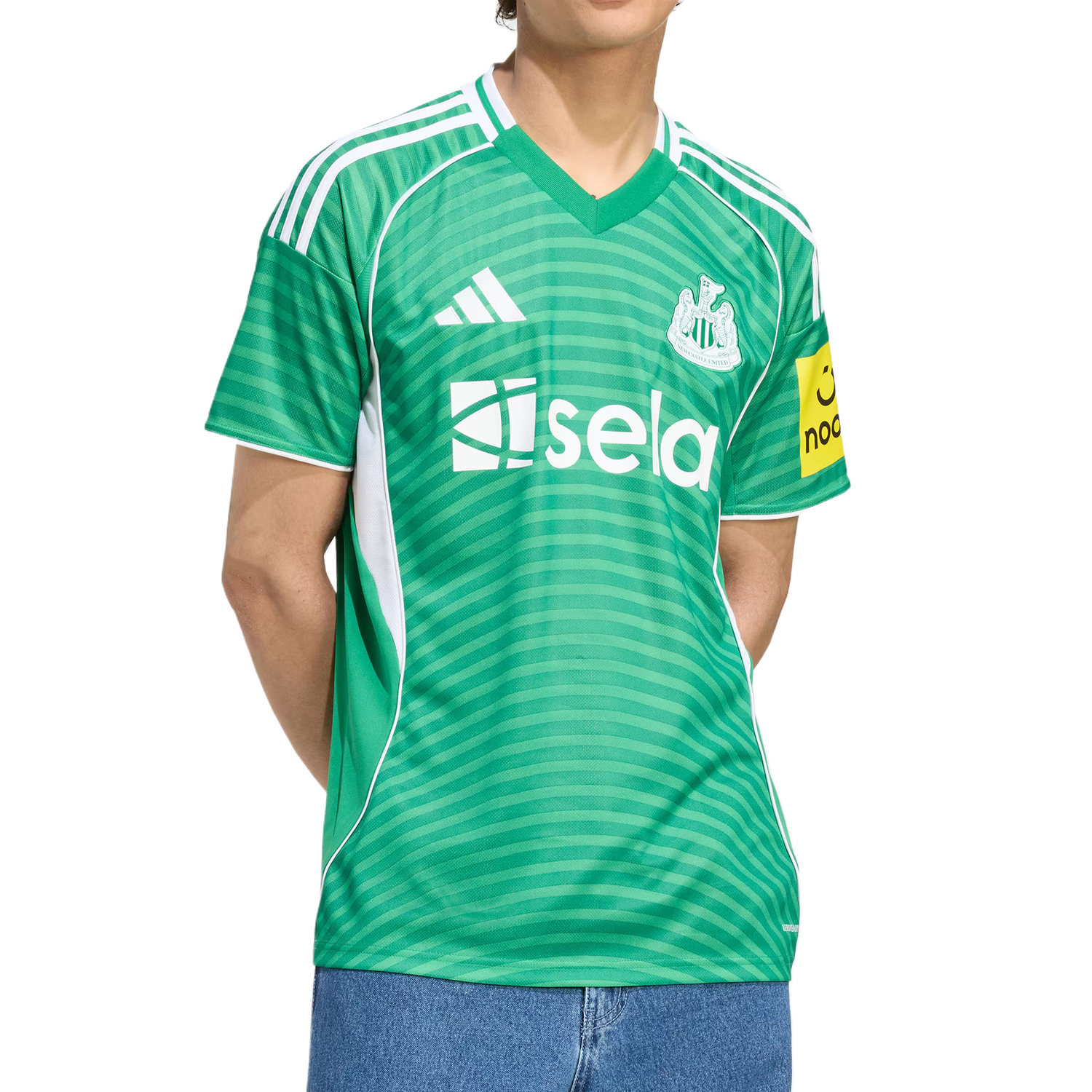 Футболка Newcastle United FC 25/26 Away Adidas, зеленый/белый — фото 3