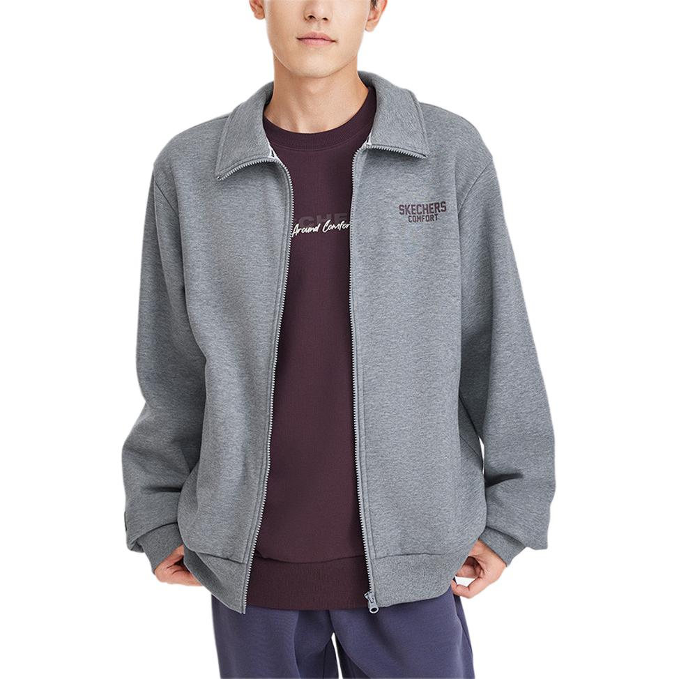 

Куртка Sports Alliance Series Unisex средний серый меланж Skechers, средний серый меланж/004F