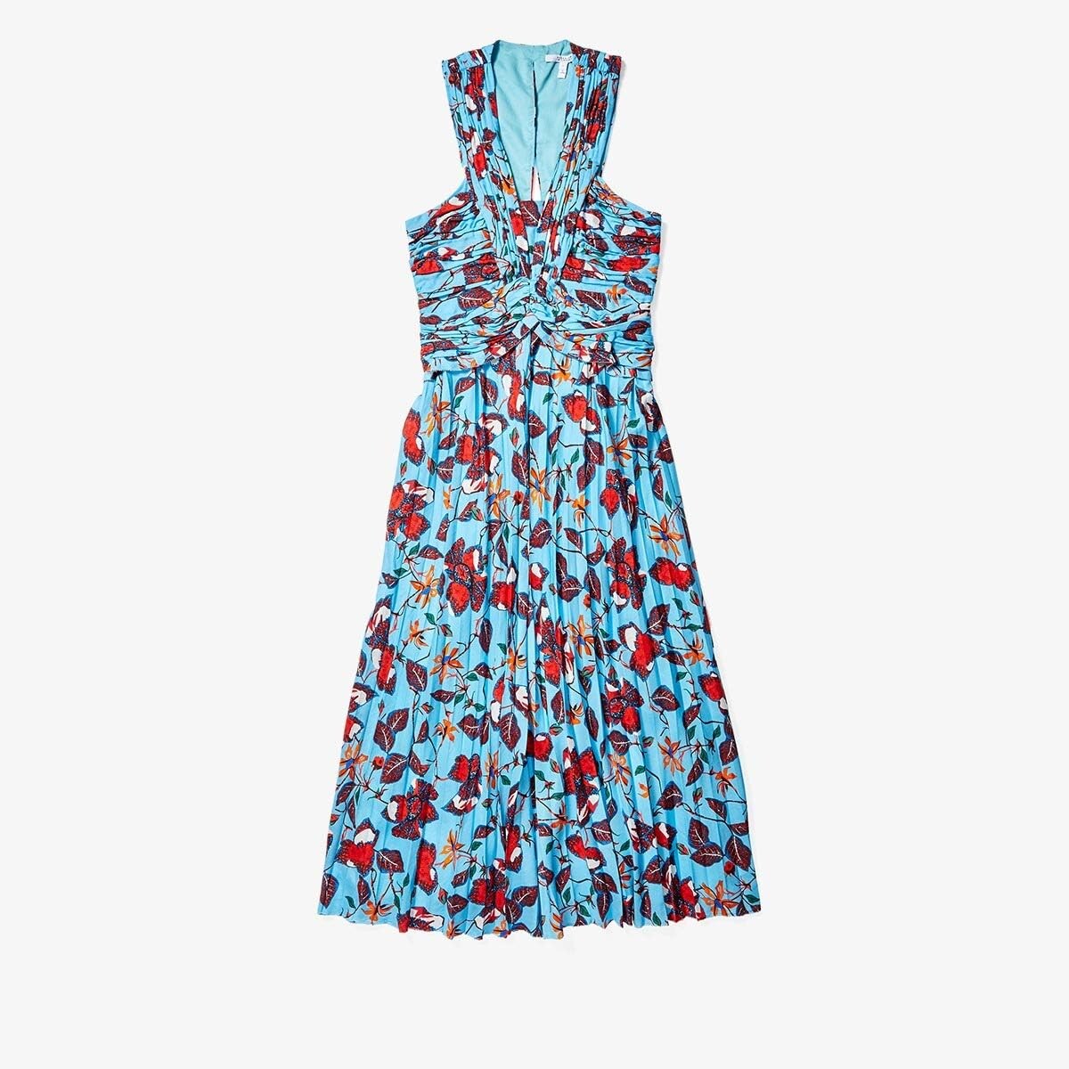 

Платье Derek Lam 10 Crosby Ruched Pleated Maxi Dress, синий