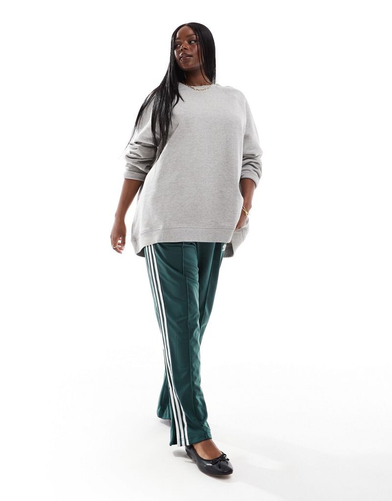 

Серый меланжевый свитшот оверсайз ASOS DESIGN Curve Heavy Heavy