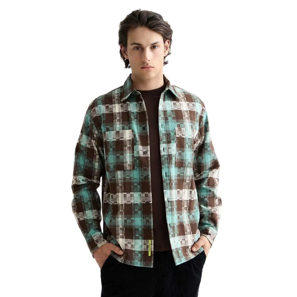 

Рубашка с длинными рукавами Scotch & Soda Abstract Check в свободный крой, с абстрактным рисунком, зеленый