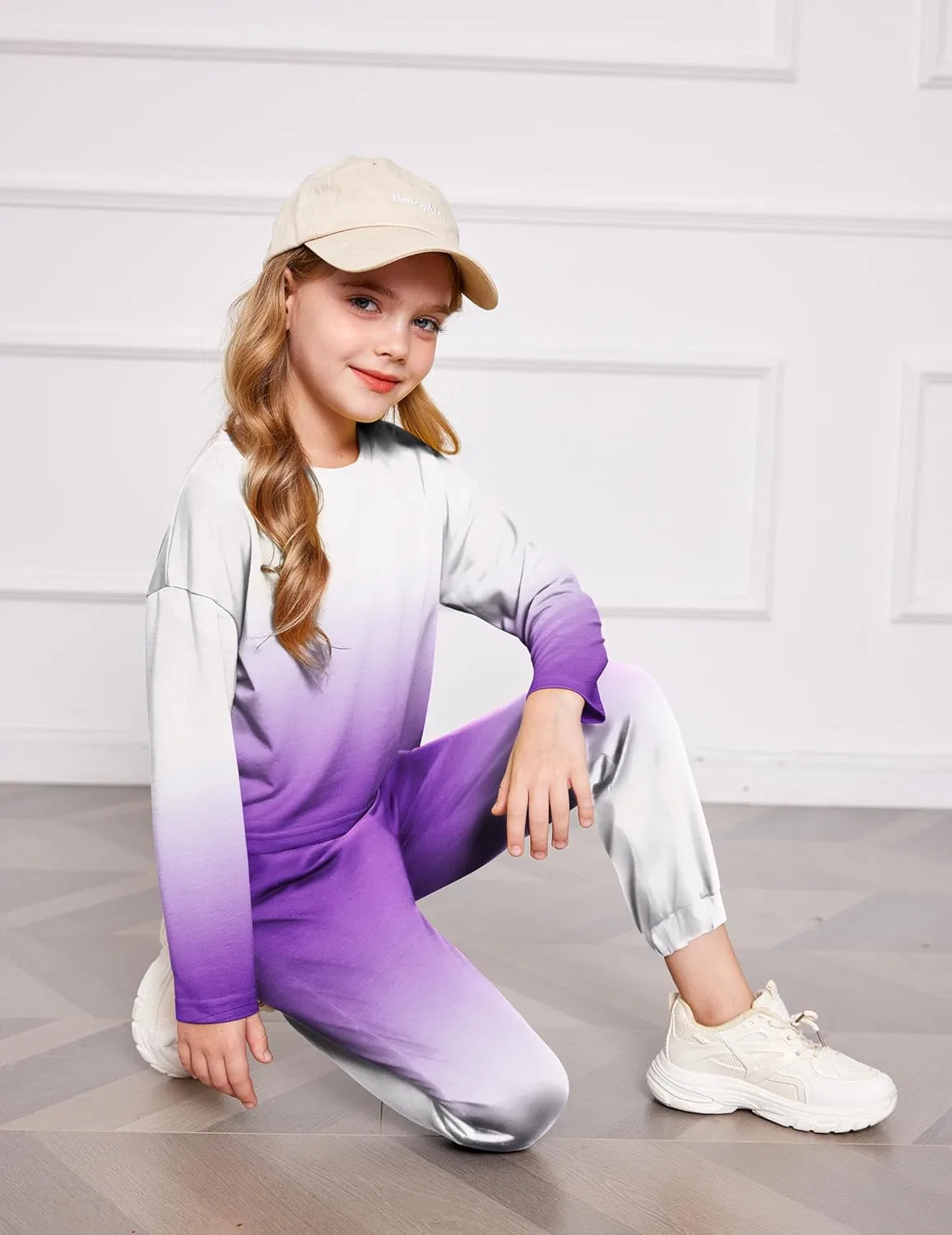 Детский спортивный костюм, тай-дай, Arshiner, 2 предмета, Purple Gradient — фото 2