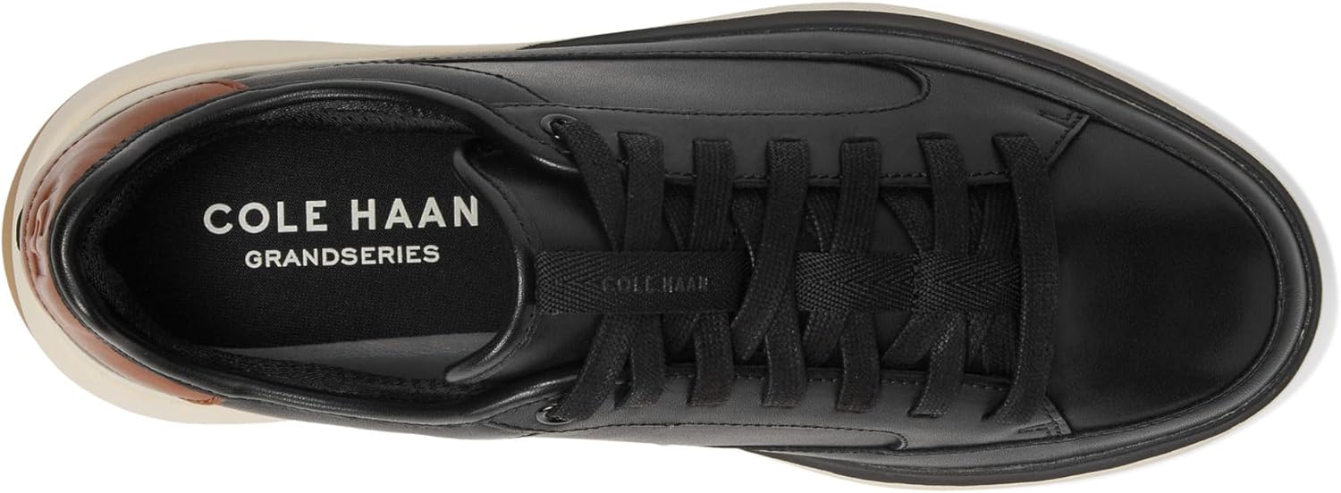 Мужские кроссовки Cole Haan GrandPro All Day Court из кожи, слоновая кость/черный — фото 2