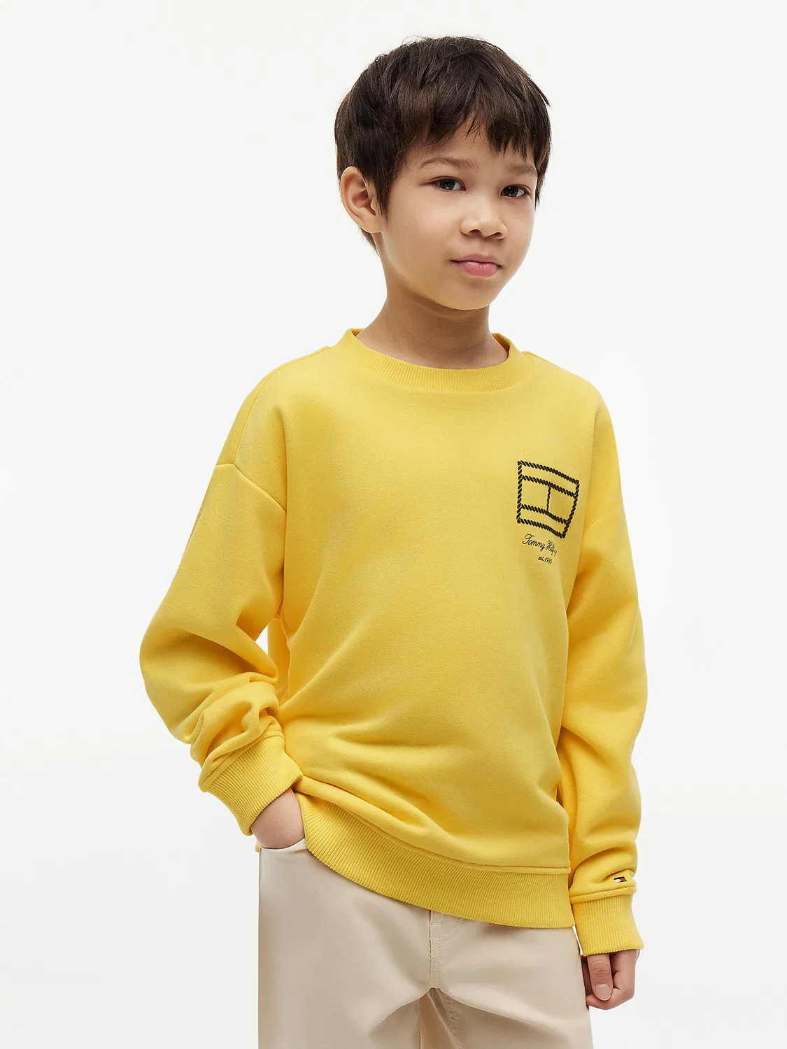Толстовка Tommy Hilfiger темно-желтого цвета — фото 2