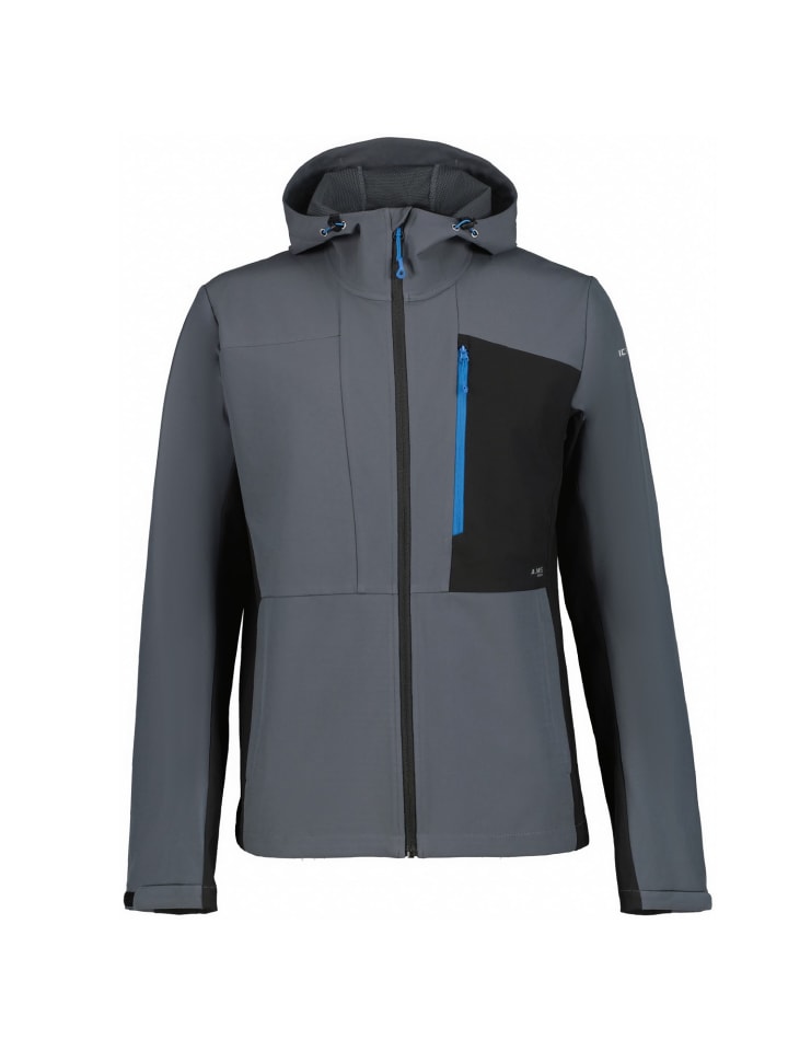 

Куртка софтшелл Icepeak Buxton Jacke mit Kapuze, серый