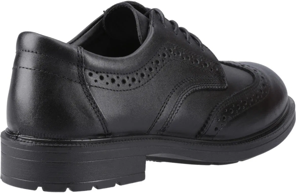 Мужские маслостойкие и нескользящие кожаные туфли Amblers Cambridge Amblers Safety, Black — фото 2