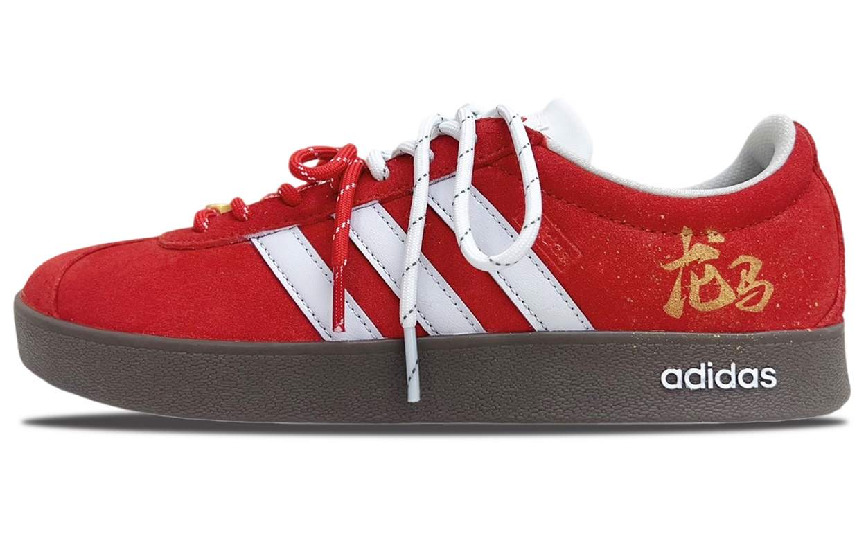 

Adidas VL COURT 2.0 Suede Cushioning, Wear Resistant Low top Skateboard Shoes Unisex красные