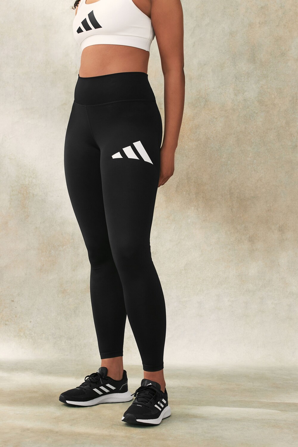 

Леггинсы Train Essential полной длины с большим логотипом Adidas, черный