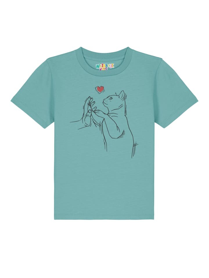 

Футболка wat Apparel, цвет teal monstera