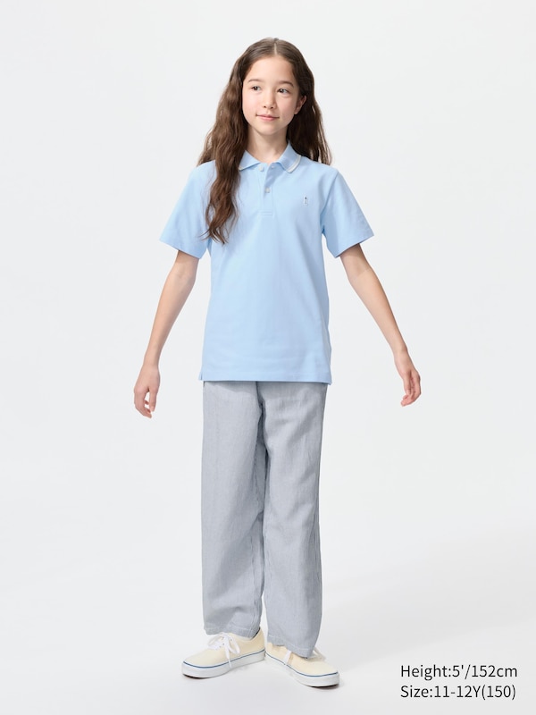 Широкие брюки из смеси льна Uniqlo, 65 blue — фото 2