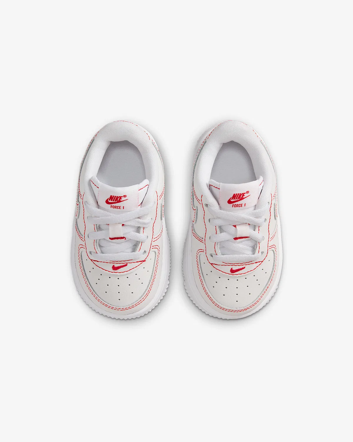 Детские кроссовки Nike Force 1 Low LV8 1, White/University Red — фото 4