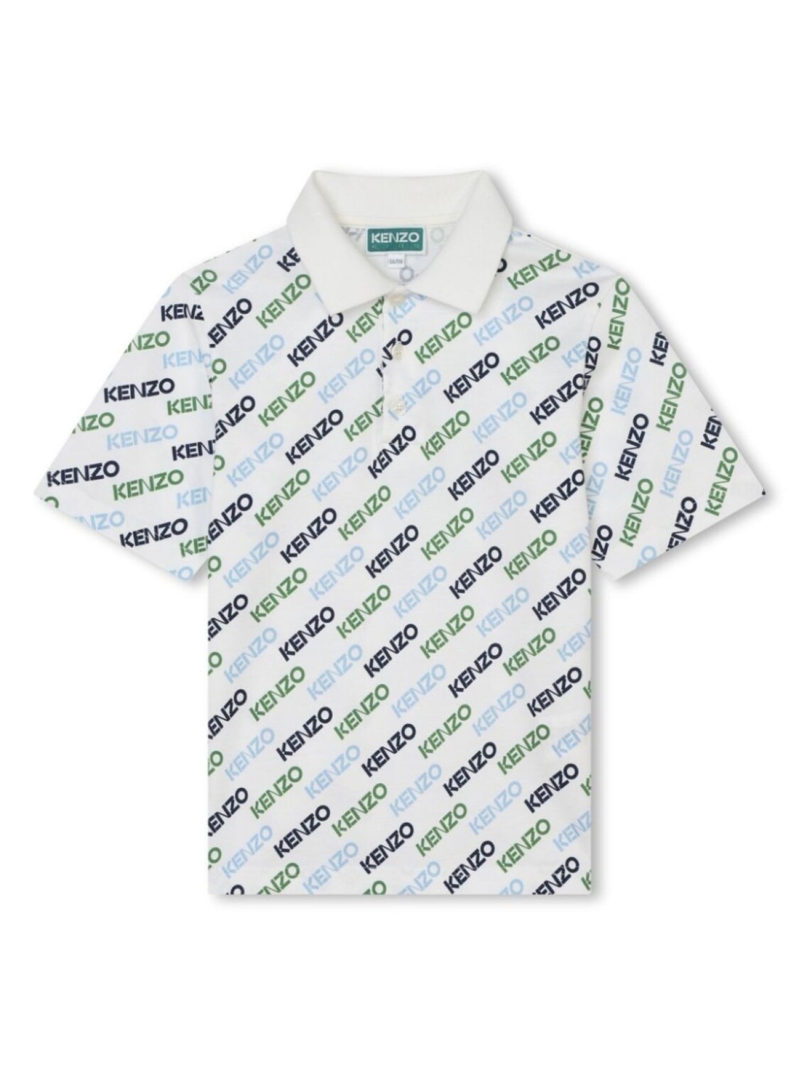 

Kenzo Kids рубашка поло из органического хлопка с логотипом, белый