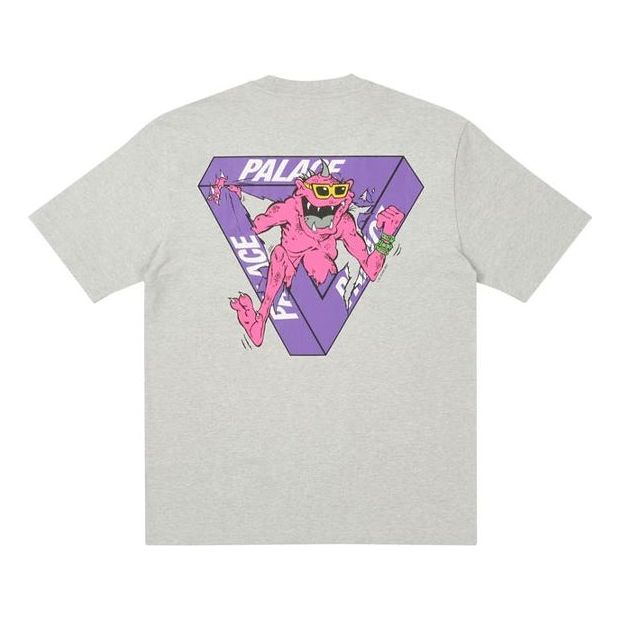 

Футболка PALACE x M-Zone Crossover Small Tri-Ferg Pattern Cartoon Short Sleeve Unisex Gray, серый